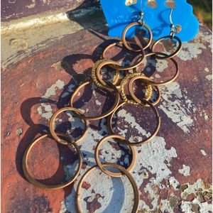 6” long hoops on hoops Earrings